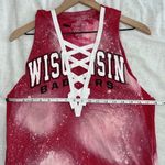 Wisconsin Badgers Women's Custom Tank Top 90s Y2K Tendy Size Small Red Photo 3
