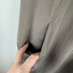 J Jill Womens‎ 100% Silk Dress Sz PS Olive Green Utility Short Sleeve Minimalist Photo 1