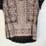 Lucky Brand  Women S/P Black Pink Paisley Boho Short Sleeve T Shirt Top Photo 2