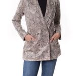 BLANK NYC Women’s Size M Blazer Snakeskin Print Double Breasted Photo 1