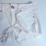 American Eagle  White Denim‎ Shorties Shorts Size 4 Photo 3