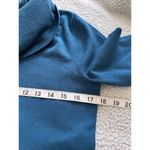 Cable & Gauge  Wide Rib Cowl 3/4 Sleeve Knit Sweater Deep Teal Sz S Photo 6