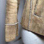 Gap Vintage  2002 Y2K Camel Cognac Tan Brown Sherpa lined jacket size XS Photo 6