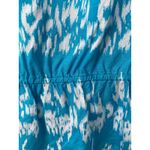 Chico's  Embellished Blue Ikat Print Tunic Top Size L 2 Swim Cover Up Beaded Boho Photo 3