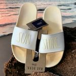 Rae Dunn NWT  SUN SHINE Slide Slip On Yellow SZ-9 Photo 2