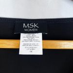 MSK Beaded Pearl Scallop Hem Sleeveless Dressy Cocktail Tank Blouse Size 1X Black Photo 6