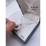CITY ROX Cubic Zirconia Teardrop Halo Pendant Necklace purple stone Purple Photo 2