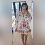 Farm Rio  Off-White Floral Insects Mini Dress XL Photo 6