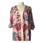 Umgee  Floral Kimono Duster Open Front Lightweight Blush Pink‎ Women Size Large Photo 3