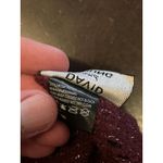 David and Young Poncho Womens One Size Burgundy Metallic Knit Fringe Ruana Wrap Red Photo 8