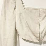 Urban Outfitters  Size Small Cream Smocked Maddie Bustier Peasant Boho Blouse Photo 2