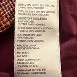 Free People  Linen Blend Slouchy Simply Plaid Blazer Size Medium Photo 7