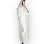 Betsey Johnson  ​Ribbed Knit Ruched Cutout Bodycon Dress Women's Med White Photo 4