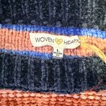 Woven Heart  Women's Striped Sweater in Red, Blue, and Black Photo 3