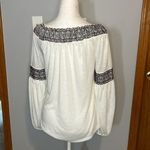 White House | Black Market 🆕  boho tassel‎ top size S BIN E Photo 4