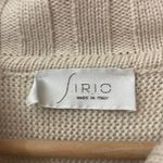 Vintage Sirio Italy Merino Wool Knit Beige Cream Button Fringe Cardigan Sweater Size L Photo 2