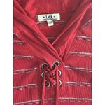 LEI Juniors L Y2K 2000s Mall‎ Ribbed Hoodie Elena Gilbert Red Deep V Purple Size L Photo 1
