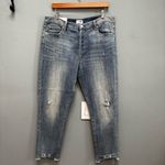 7 For All Mankind  Josefina Feminine Boyfriend Jeans Distressed 32 Photo 1