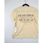 NWT Honor The Gift Women Shirt Beige Crewneck Graphic Short Sleeve Pocket Tee XS Tan Photo 5