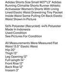 Shorts Size Small W27"L3" Adidas Running Climalite Shorts Runner Athletic Activewear Photo 1