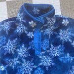 L.L. Bean Snowflake Fleece Jacket Blue Size L Photo 2