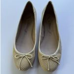 Pour La Victoire Snake Embossed Ballet Flats Size 8 Nude Beige Comfort Sole Photo 1