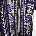 VTG Nina Piccalino AOP Tribal Abstract Print Maxi Dress Square Neck 80s 90s USA Size 12 Photo 1