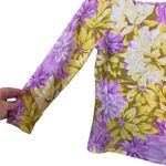 Cache Floral Sequenced Embellished Sweater Size Small Photo 4