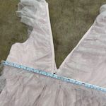 For Love & Lemons Glinda Sparkly shimmery coquette tiered ruffle pink maxi dress Photo 5