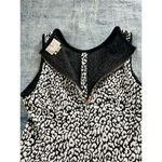 Kate Spade Black & White Leopard Print Textured Sleeveless Dress Size XL Photo 6
