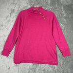 J. Crew Shirt Women Medium Pink Mockneck Sweatshirt Casual Comfy Cozy Loungewear Photo 1