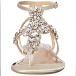 Badgley Mischka  Cara‎ II Crystal Embellished Flat Sandal Rhinestone Bling 7 Photo 1