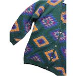 Vintage Cricket Hand Knit Wool Cardigan Sweater Women’s Medium Green Cottagecore Photo 2