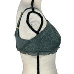 Aerie X-Large Lace Bralette Bra Floral Lightly Lined Adjustable Stretch Green Photo 2