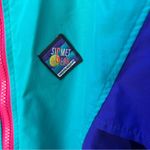 Woolrich Vintage 90s womens neon color block windbreaker jacket with waist cinch Photo 5