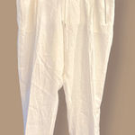 Athleta Cabo Linen Jogger White 26 NWT Photo 0
