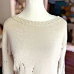 Rubbish  NWOT Long Sleeve Pullover Cotton Distressed  Sweater Womens M‎ Photo 0