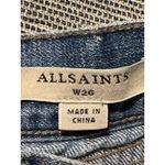ALLSAINTS Womens Denim Shorts W26 Distressed Frayed Star Detail Blue Size 26 Photo 3