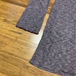 American Eagle  Knit Dress Womens Size Medium Bell‎ Sleeve Ruffle Neck Heathered Photo 2