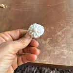 None Vintage white glass cluster flower clip on earrings Photo 7