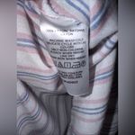 Loft  Pink Blue White Stripe Short Sleeve Collar‎ Button Down Large Photo 3