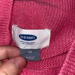 Old Navy Y2K Neon Pink Long Sleeve Mock Ribbed Cropped Sweater Size Medium Photo 3