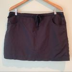 L.L.Bean  Black Nylon Drawstring Skirt Hiking Large L Photo 0