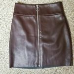 EXPRESS ✨2xHP✨Vegan Leather O-Ring Zip Front Mini Skirt✨ Photo 3