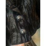 NU Denmark Crushed Velvet Crop Double Button Jacket Black Womens Size Small Photo 5