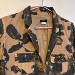 J.Crew Collared Two Button Cotton Blazer Tan Black Camo Floral Womens Size XS Photo 3