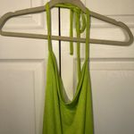 Neon Green Cowl Neck Halter Dress Size L Size L Photo 1
