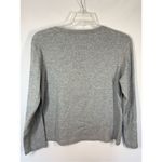 Chico's Women Solid Stretchy Straight Hem Long Sleeve Henley Top Gray Size mediu Photo 5