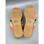 Yellow Box  Sz 7 Sandals Rainbow Crochet Wedge Platform  Cork  Open Toe Photo 4