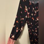 J. Jill Black Floral Long Sleeve Dress Photo 5